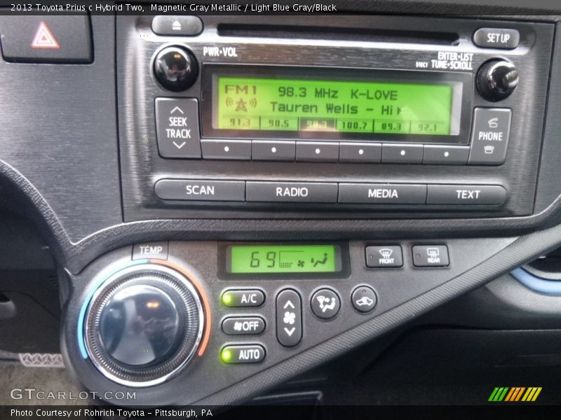 Magnetic Gray Metallic / Light Blue Gray/Black 2013 Toyota Prius c Hybrid Two