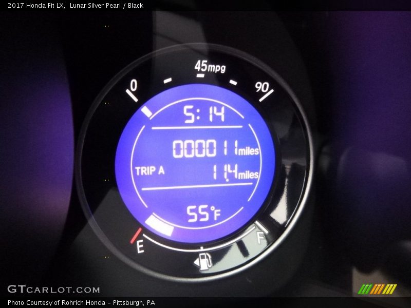 Lunar Silver Pearl / Black 2017 Honda Fit LX