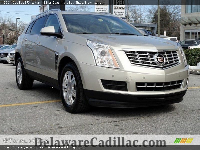 Silver Coast Metallic / Shale/Brownstone 2014 Cadillac SRX Luxury