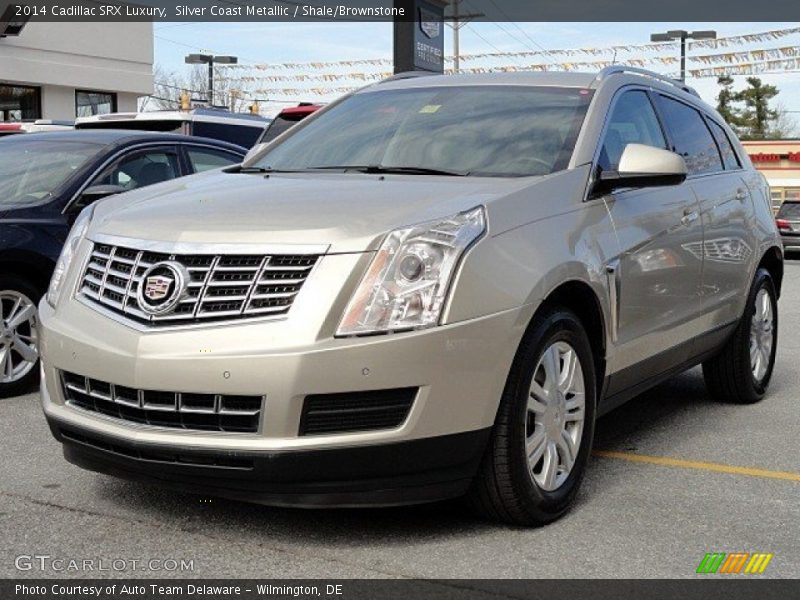 Silver Coast Metallic / Shale/Brownstone 2014 Cadillac SRX Luxury