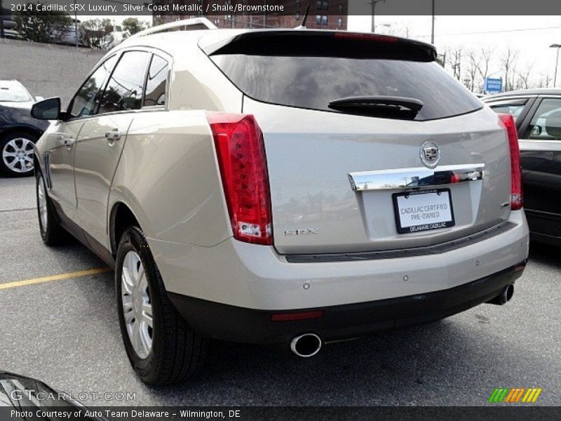 Silver Coast Metallic / Shale/Brownstone 2014 Cadillac SRX Luxury