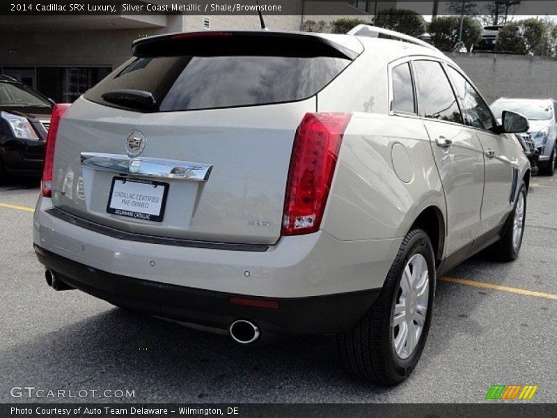 Silver Coast Metallic / Shale/Brownstone 2014 Cadillac SRX Luxury