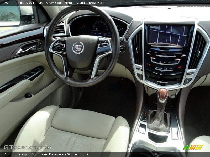 Silver Coast Metallic / Shale/Brownstone 2014 Cadillac SRX Luxury