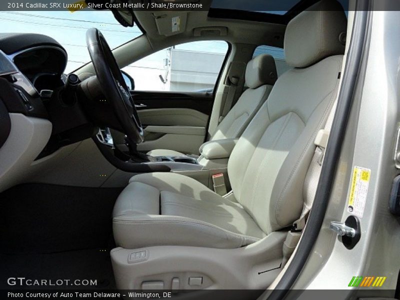 Silver Coast Metallic / Shale/Brownstone 2014 Cadillac SRX Luxury