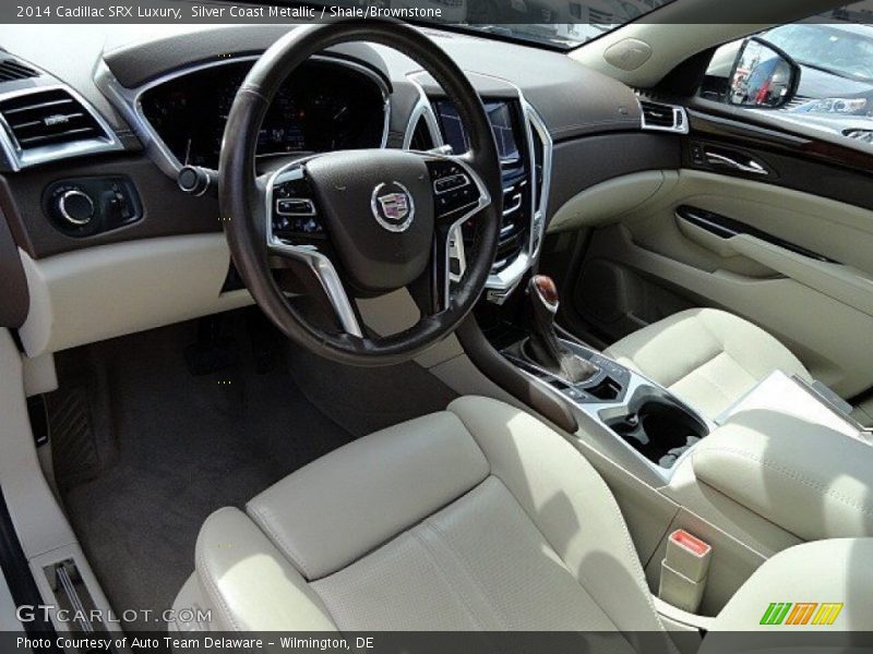 Silver Coast Metallic / Shale/Brownstone 2014 Cadillac SRX Luxury