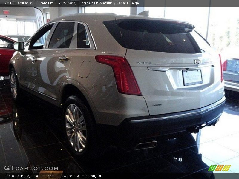 Silver Coast Metallic / Sahara Beige 2017 Cadillac XT5 Premium Luxury AWD