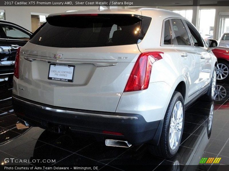 Silver Coast Metallic / Sahara Beige 2017 Cadillac XT5 Premium Luxury AWD