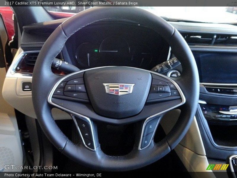 Silver Coast Metallic / Sahara Beige 2017 Cadillac XT5 Premium Luxury AWD