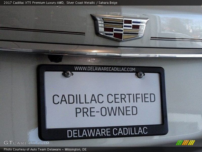 Silver Coast Metallic / Sahara Beige 2017 Cadillac XT5 Premium Luxury AWD