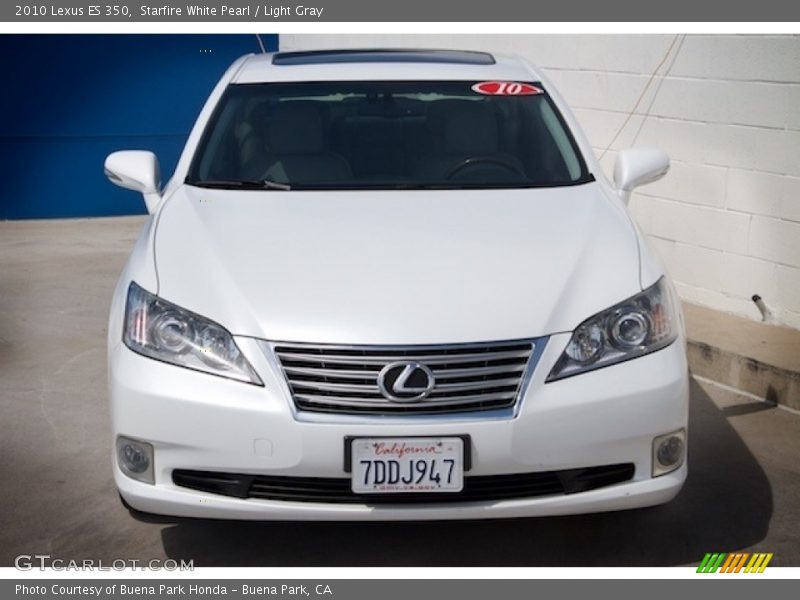 Starfire White Pearl / Light Gray 2010 Lexus ES 350