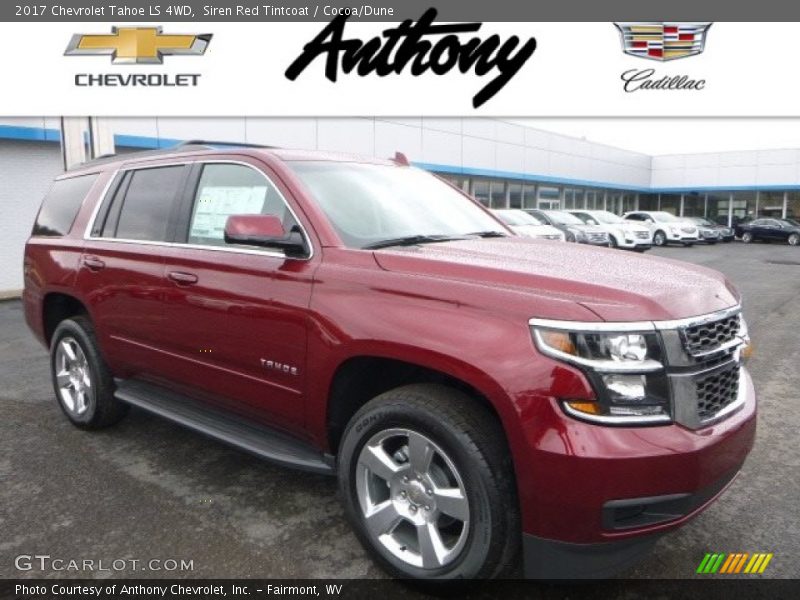 Siren Red Tintcoat / Cocoa/Dune 2017 Chevrolet Tahoe LS 4WD