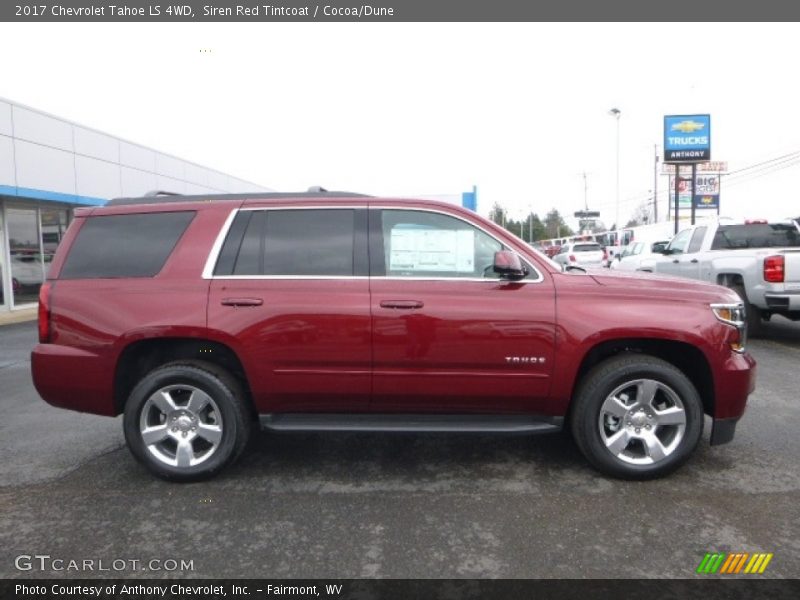 Siren Red Tintcoat / Cocoa/Dune 2017 Chevrolet Tahoe LS 4WD