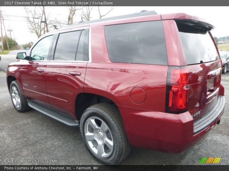 Siren Red Tintcoat / Cocoa/Dune 2017 Chevrolet Tahoe LS 4WD