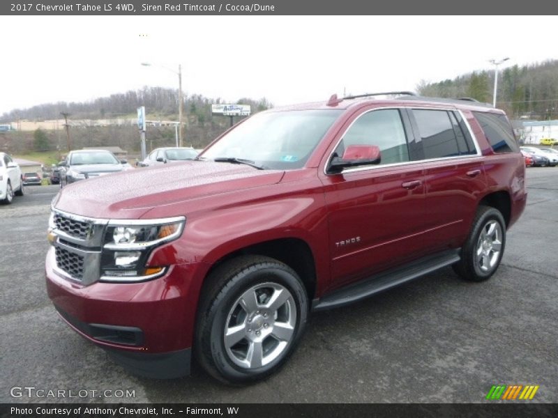 Siren Red Tintcoat / Cocoa/Dune 2017 Chevrolet Tahoe LS 4WD