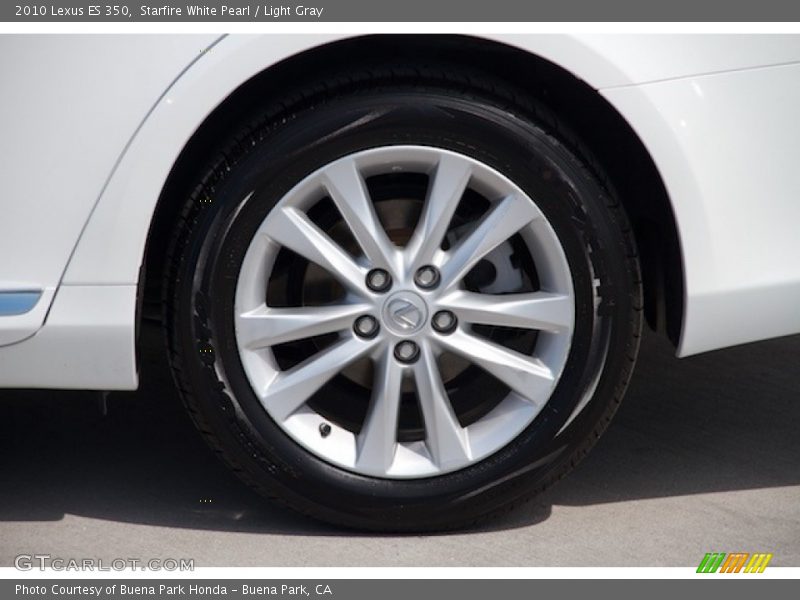 Starfire White Pearl / Light Gray 2010 Lexus ES 350