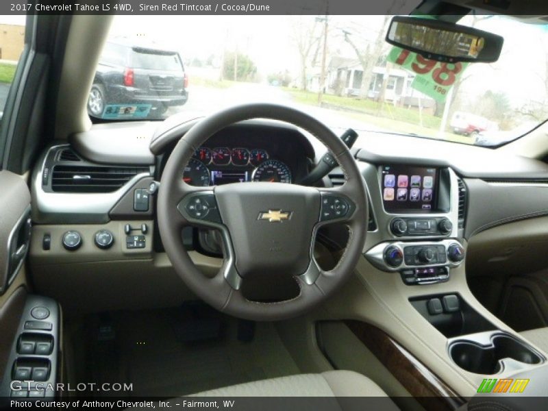 Siren Red Tintcoat / Cocoa/Dune 2017 Chevrolet Tahoe LS 4WD