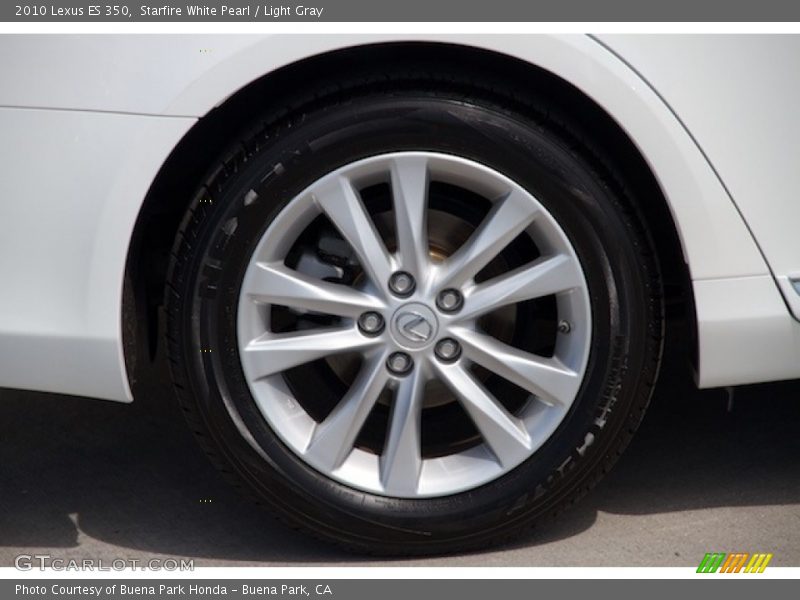 Starfire White Pearl / Light Gray 2010 Lexus ES 350