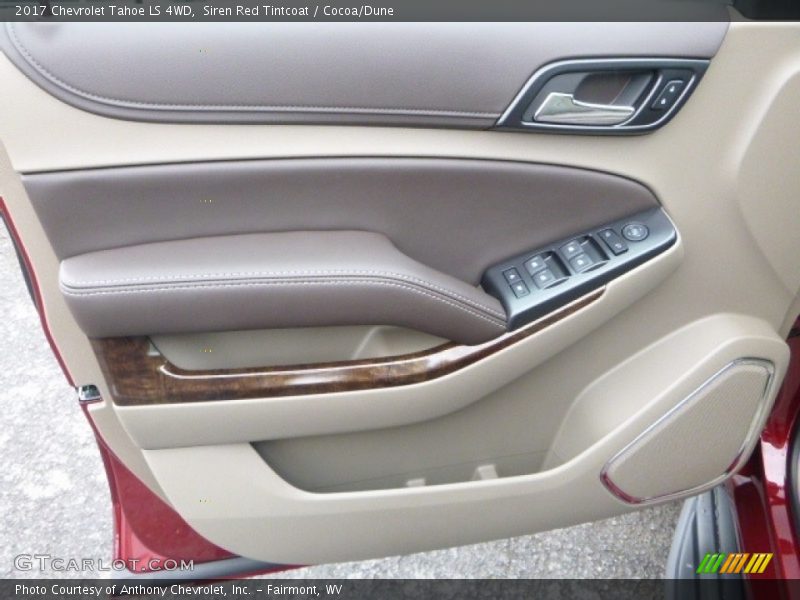 Siren Red Tintcoat / Cocoa/Dune 2017 Chevrolet Tahoe LS 4WD