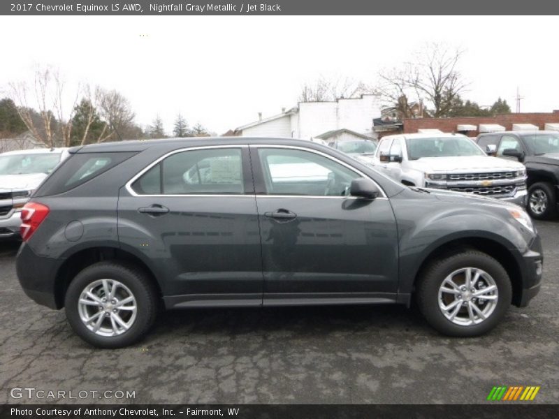 Nightfall Gray Metallic / Jet Black 2017 Chevrolet Equinox LS AWD
