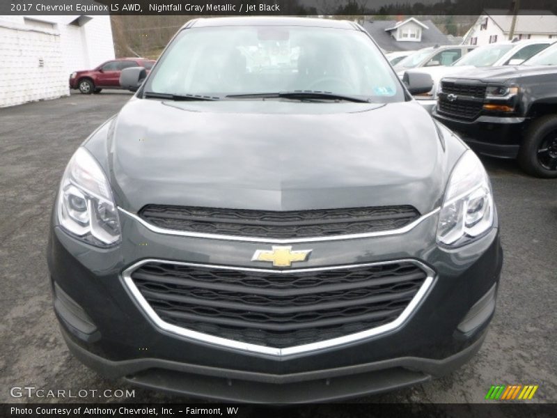 Nightfall Gray Metallic / Jet Black 2017 Chevrolet Equinox LS AWD