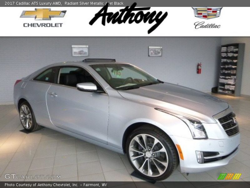 Radiant Silver Metallic / Jet Black 2017 Cadillac ATS Luxury AWD