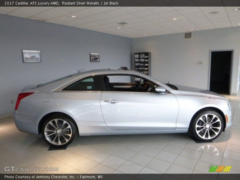 Radiant Silver Metallic / Jet Black 2017 Cadillac ATS Luxury AWD