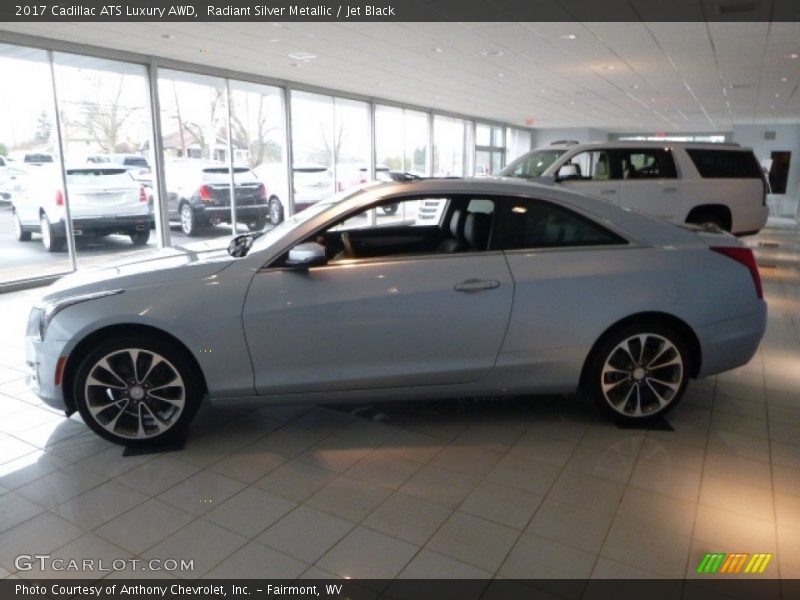 Radiant Silver Metallic / Jet Black 2017 Cadillac ATS Luxury AWD