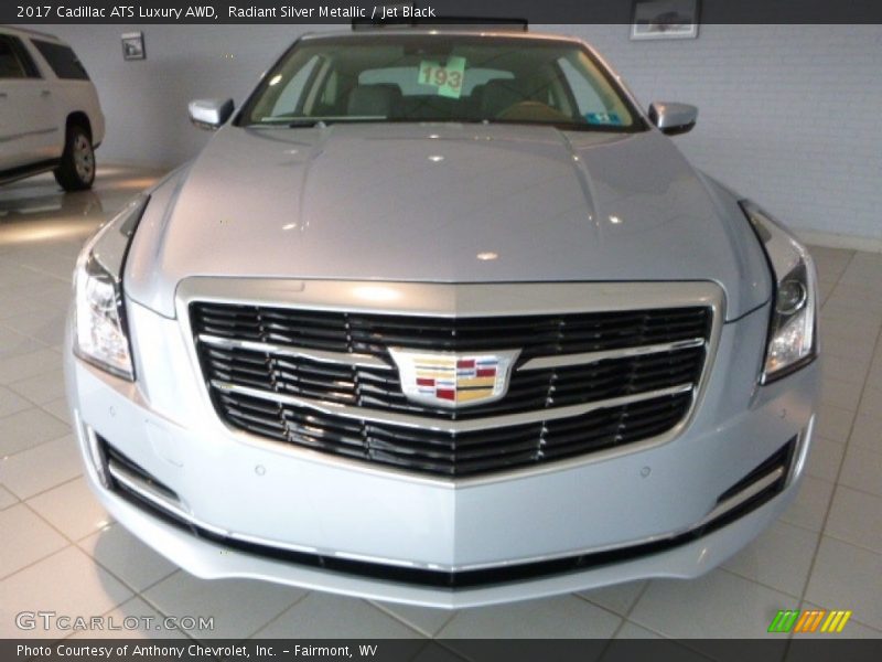 Radiant Silver Metallic / Jet Black 2017 Cadillac ATS Luxury AWD