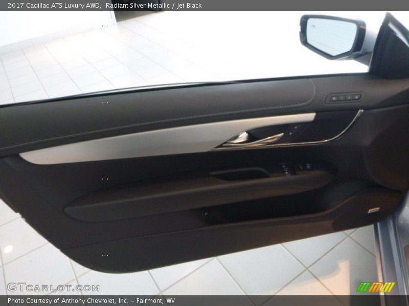 Radiant Silver Metallic / Jet Black 2017 Cadillac ATS Luxury AWD