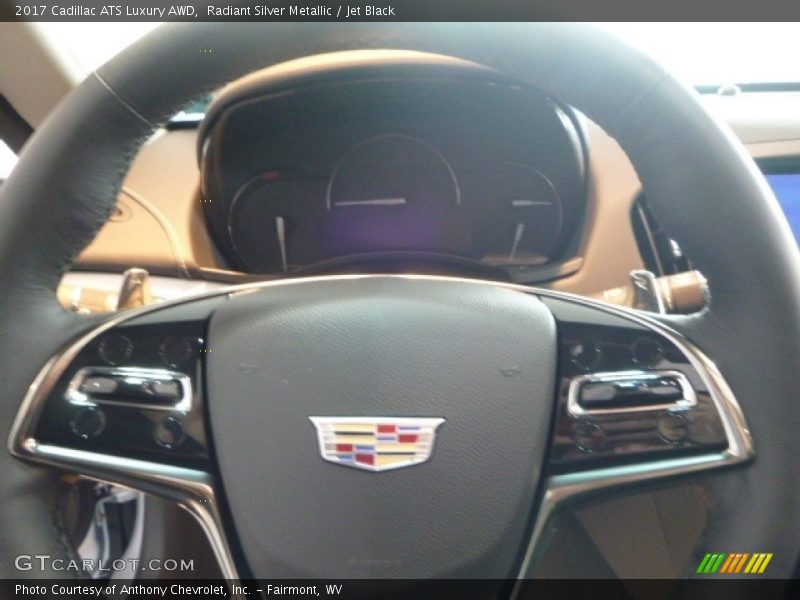 Radiant Silver Metallic / Jet Black 2017 Cadillac ATS Luxury AWD
