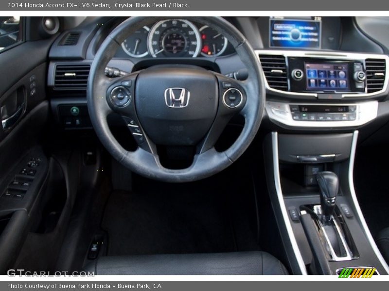 Crystal Black Pearl / Black 2014 Honda Accord EX-L V6 Sedan