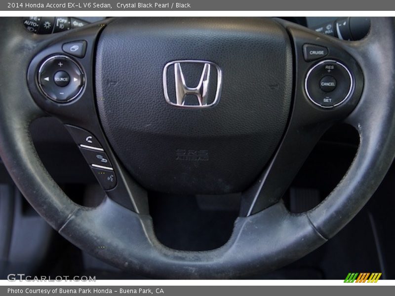 Crystal Black Pearl / Black 2014 Honda Accord EX-L V6 Sedan