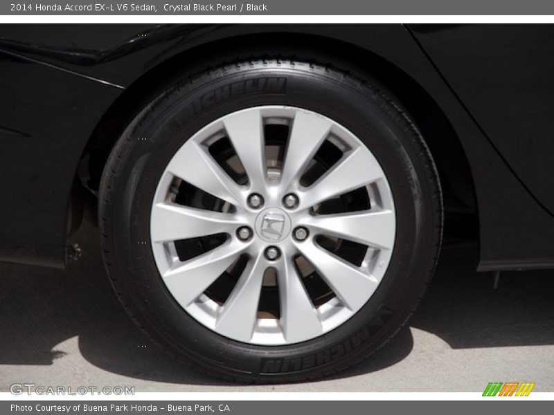 Crystal Black Pearl / Black 2014 Honda Accord EX-L V6 Sedan
