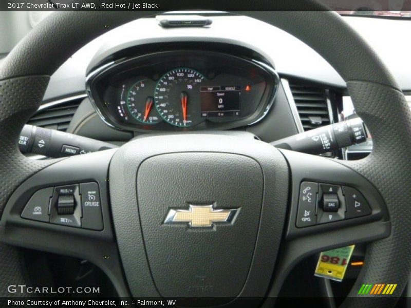 Red Hot / Jet Black 2017 Chevrolet Trax LT AWD