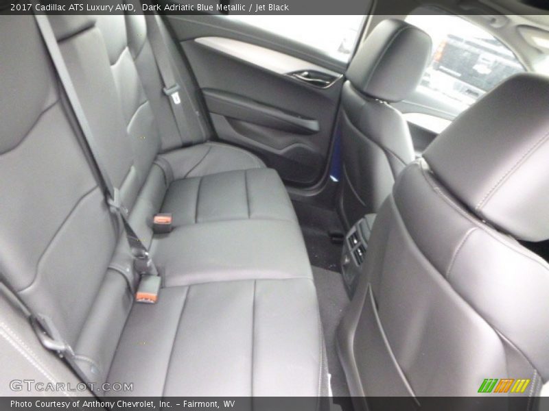 Dark Adriatic Blue Metallic / Jet Black 2017 Cadillac ATS Luxury AWD