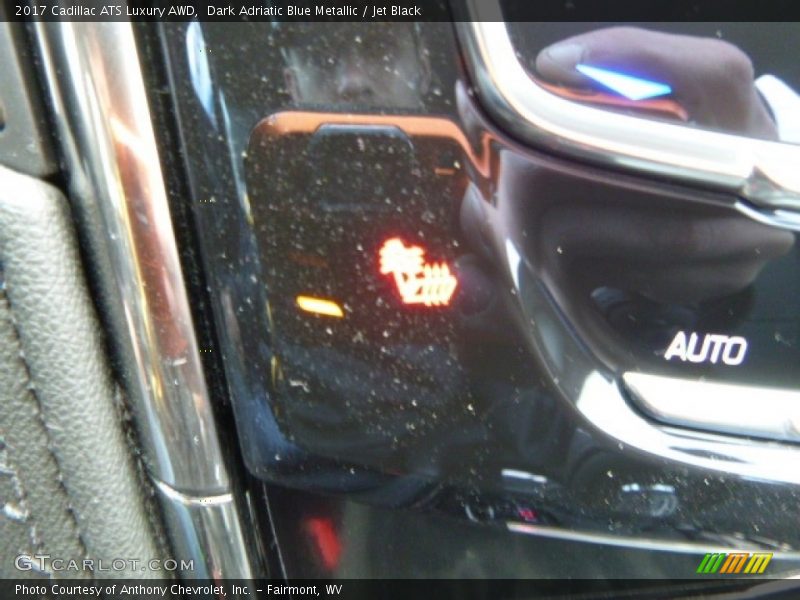 Dark Adriatic Blue Metallic / Jet Black 2017 Cadillac ATS Luxury AWD