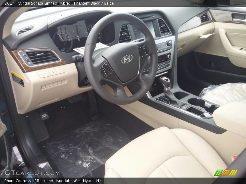 Phantom Black / Beige 2017 Hyundai Sonata Limited Hybrid