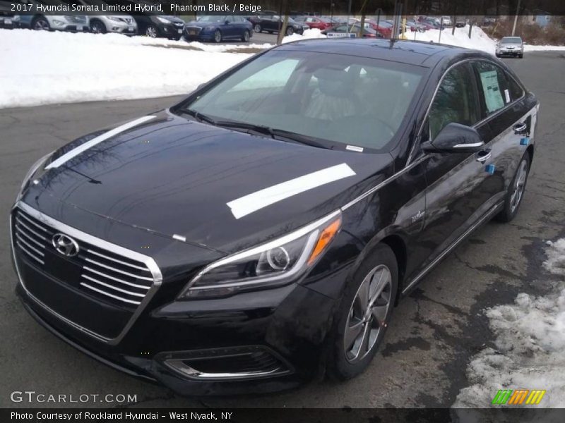 Phantom Black / Beige 2017 Hyundai Sonata Limited Hybrid
