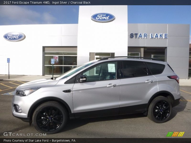 Ingot Silver / Charcoal Black 2017 Ford Escape Titanium 4WD