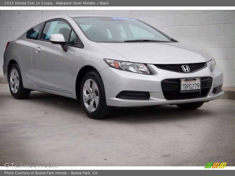 Alabaster Silver Metallic / Black 2013 Honda Civic LX Coupe