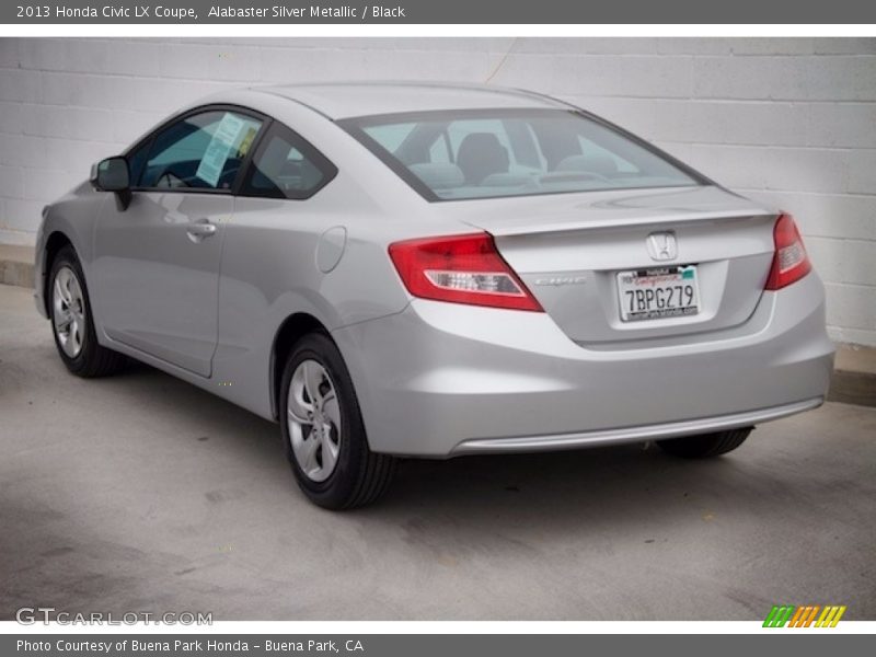 Alabaster Silver Metallic / Black 2013 Honda Civic LX Coupe