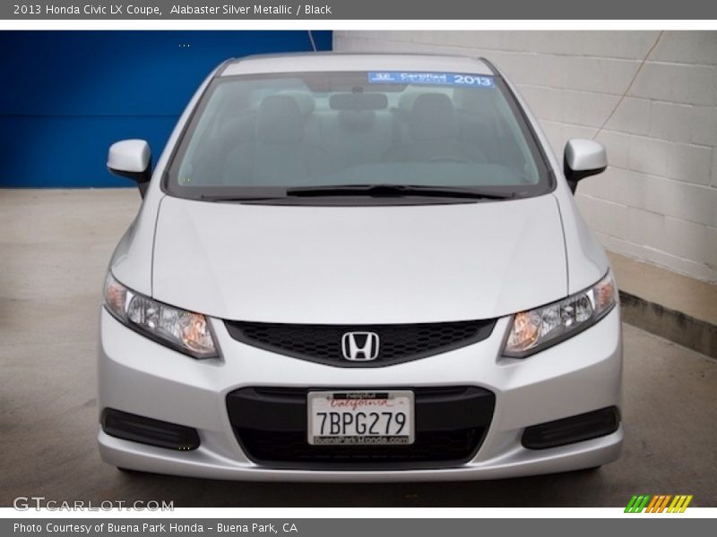 Alabaster Silver Metallic / Black 2013 Honda Civic LX Coupe