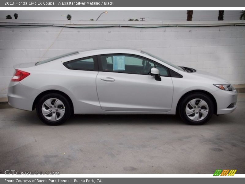 Alabaster Silver Metallic / Black 2013 Honda Civic LX Coupe