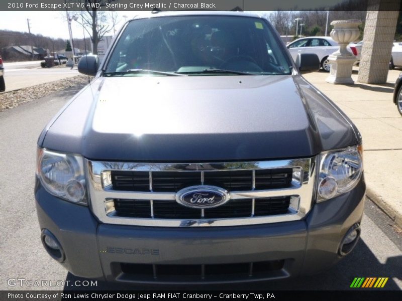 Sterling Grey Metallic / Charcoal Black 2010 Ford Escape XLT V6 4WD