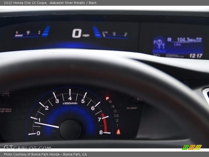 Alabaster Silver Metallic / Black 2013 Honda Civic LX Coupe