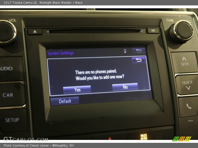 Midnight Black Metallic / Black 2017 Toyota Camry LE