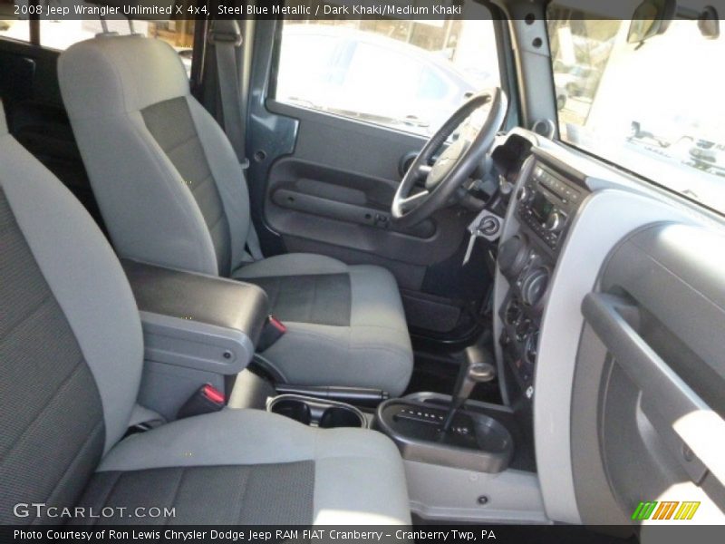 Steel Blue Metallic / Dark Khaki/Medium Khaki 2008 Jeep Wrangler Unlimited X 4x4