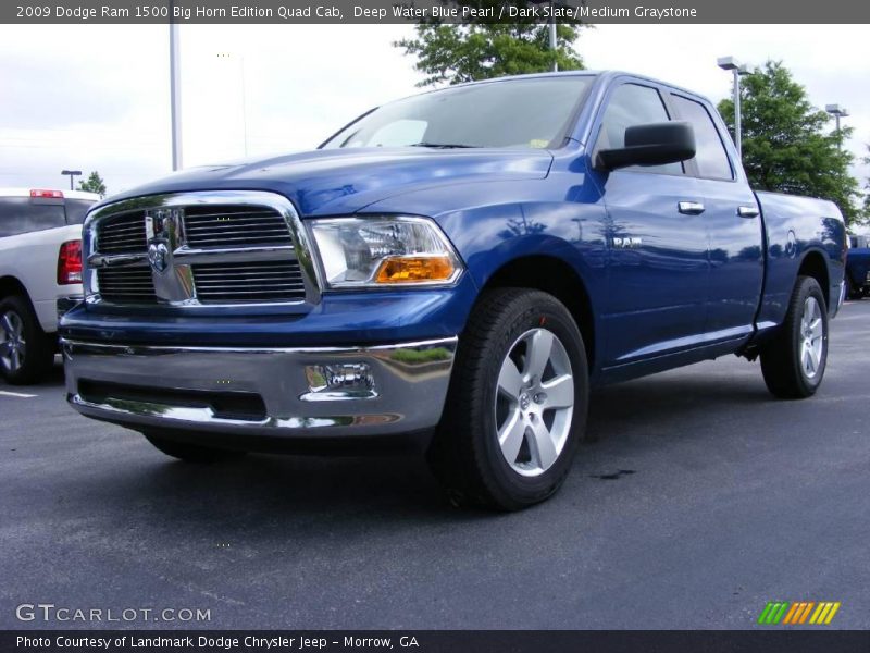 Deep Water Blue Pearl / Dark Slate/Medium Graystone 2009 Dodge Ram 1500 Big Horn Edition Quad Cab