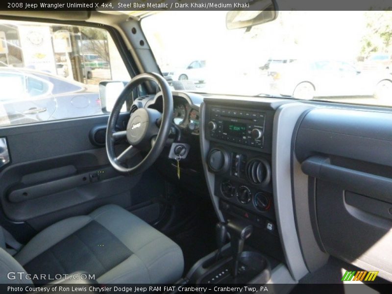 Steel Blue Metallic / Dark Khaki/Medium Khaki 2008 Jeep Wrangler Unlimited X 4x4