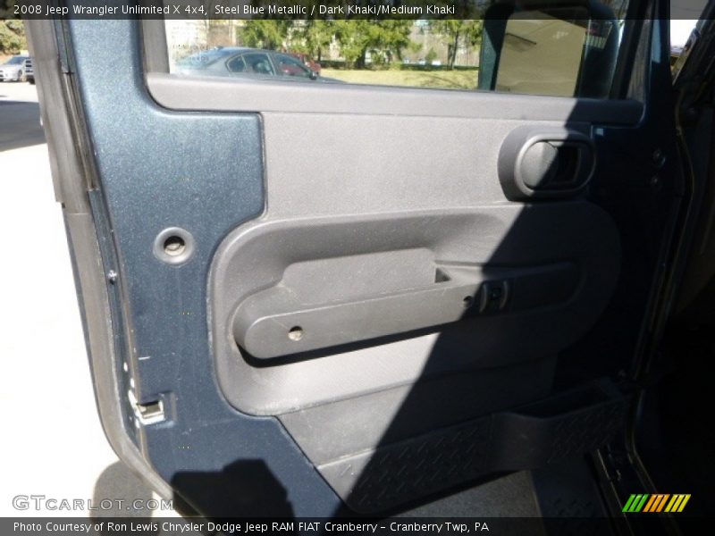 Steel Blue Metallic / Dark Khaki/Medium Khaki 2008 Jeep Wrangler Unlimited X 4x4